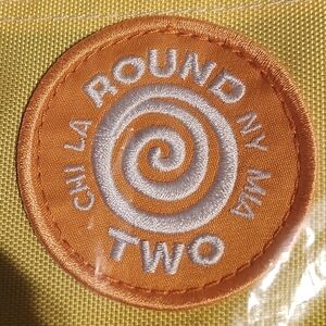 Round Two Rainbow Stripes Nylon Zip Tote Bag-BRAND NEW